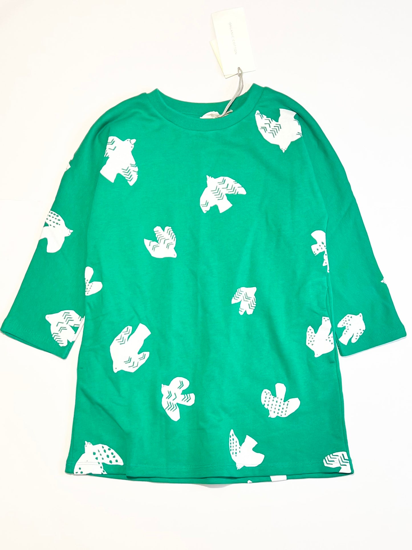 Green birds dress brand new - Size 3-4
