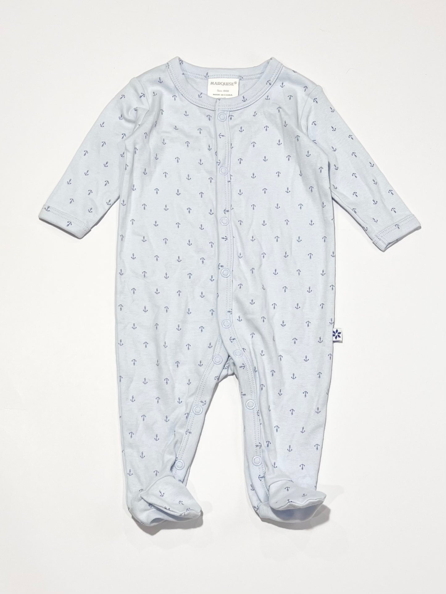 Blue ribbed onesie - Size 000