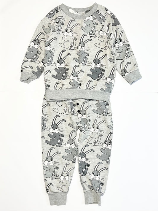 Grey bunny pyjamas - Size 2