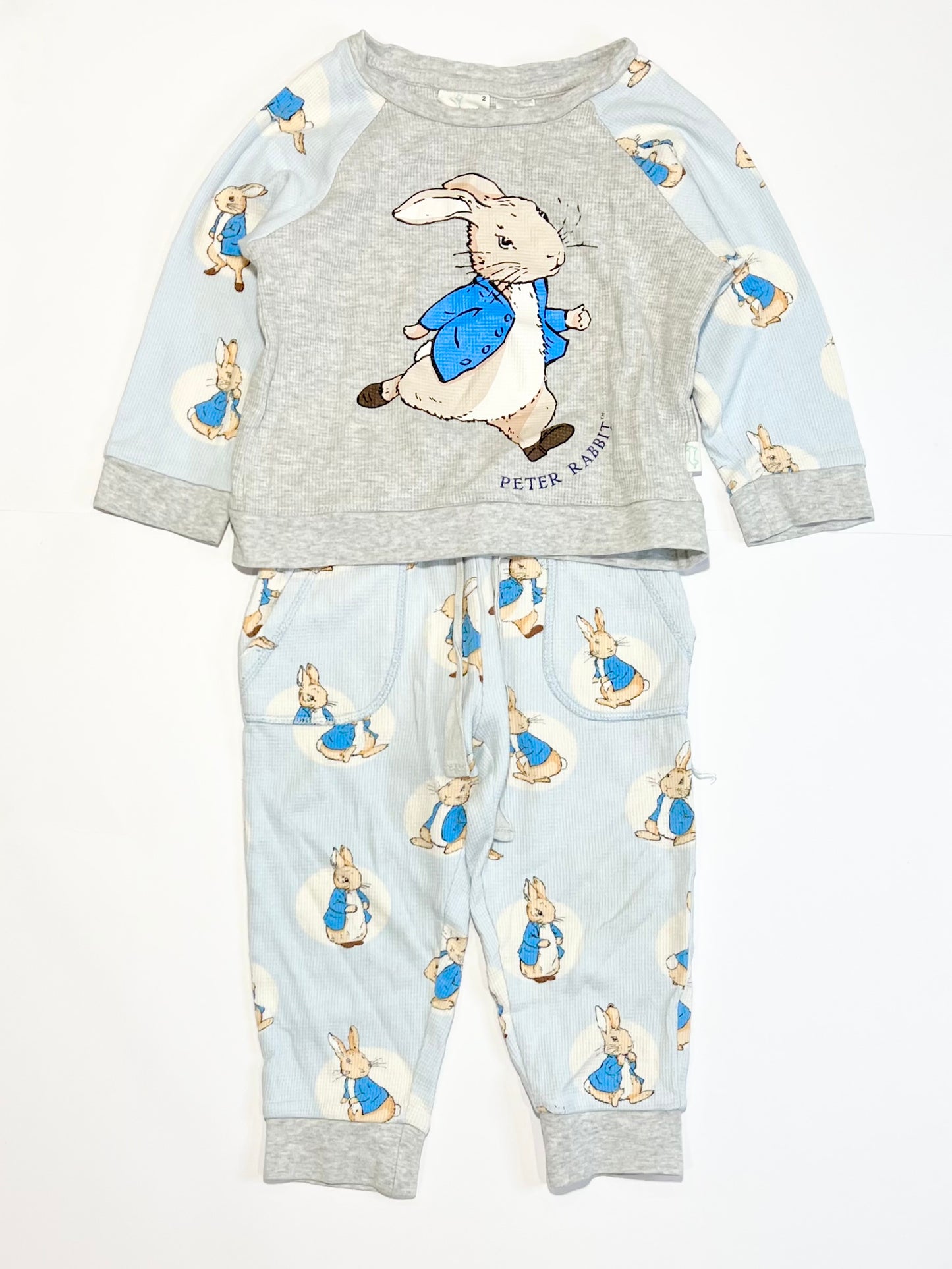 Peter Rabbit waffle pyjamas - Size 2