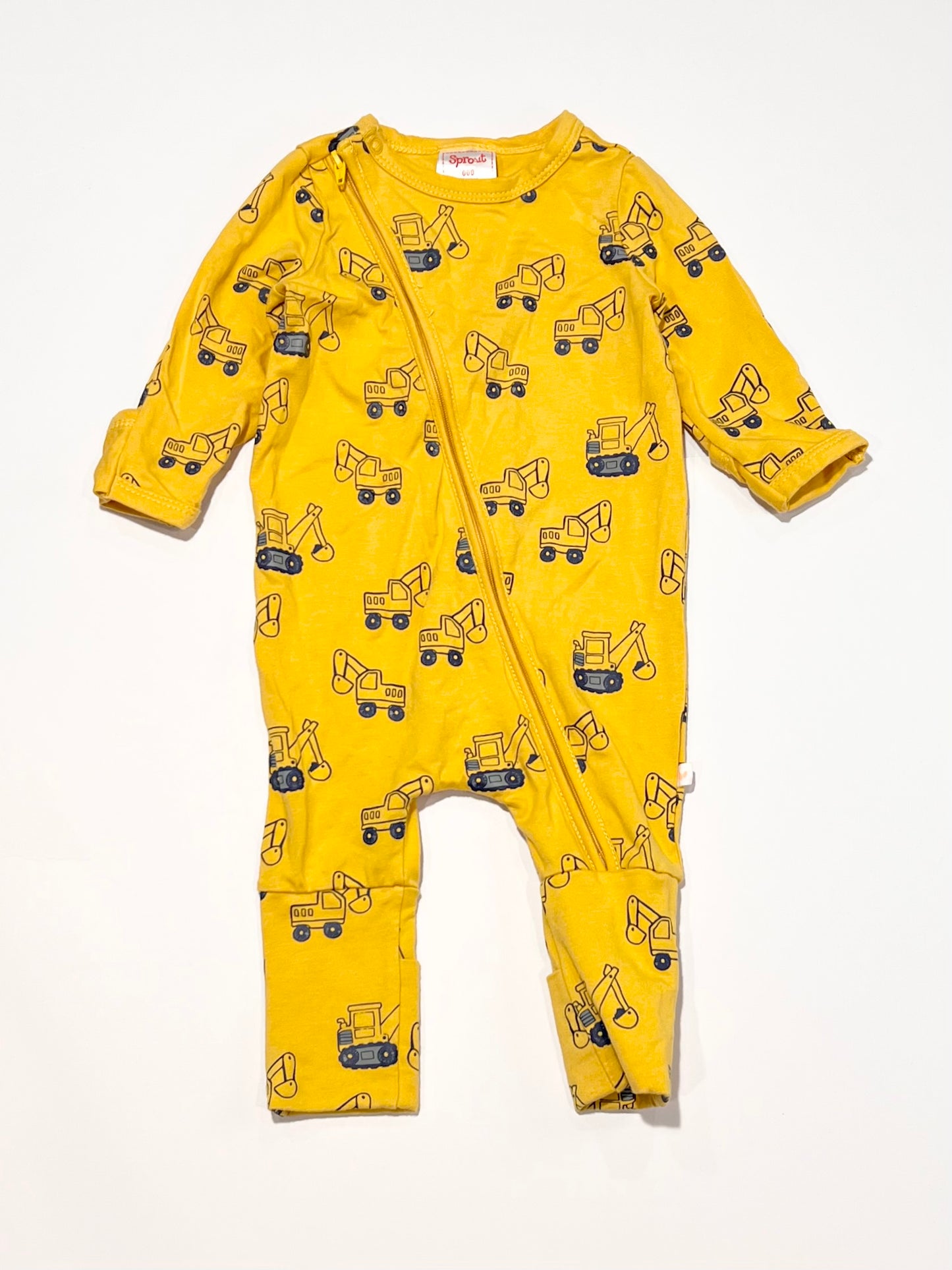 Diggers zip onesie - Size 000