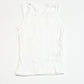 White ribbed singlet - Size 2-3