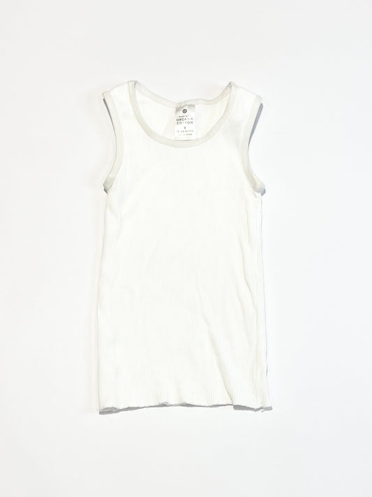 White ribbed singlet - Size 2