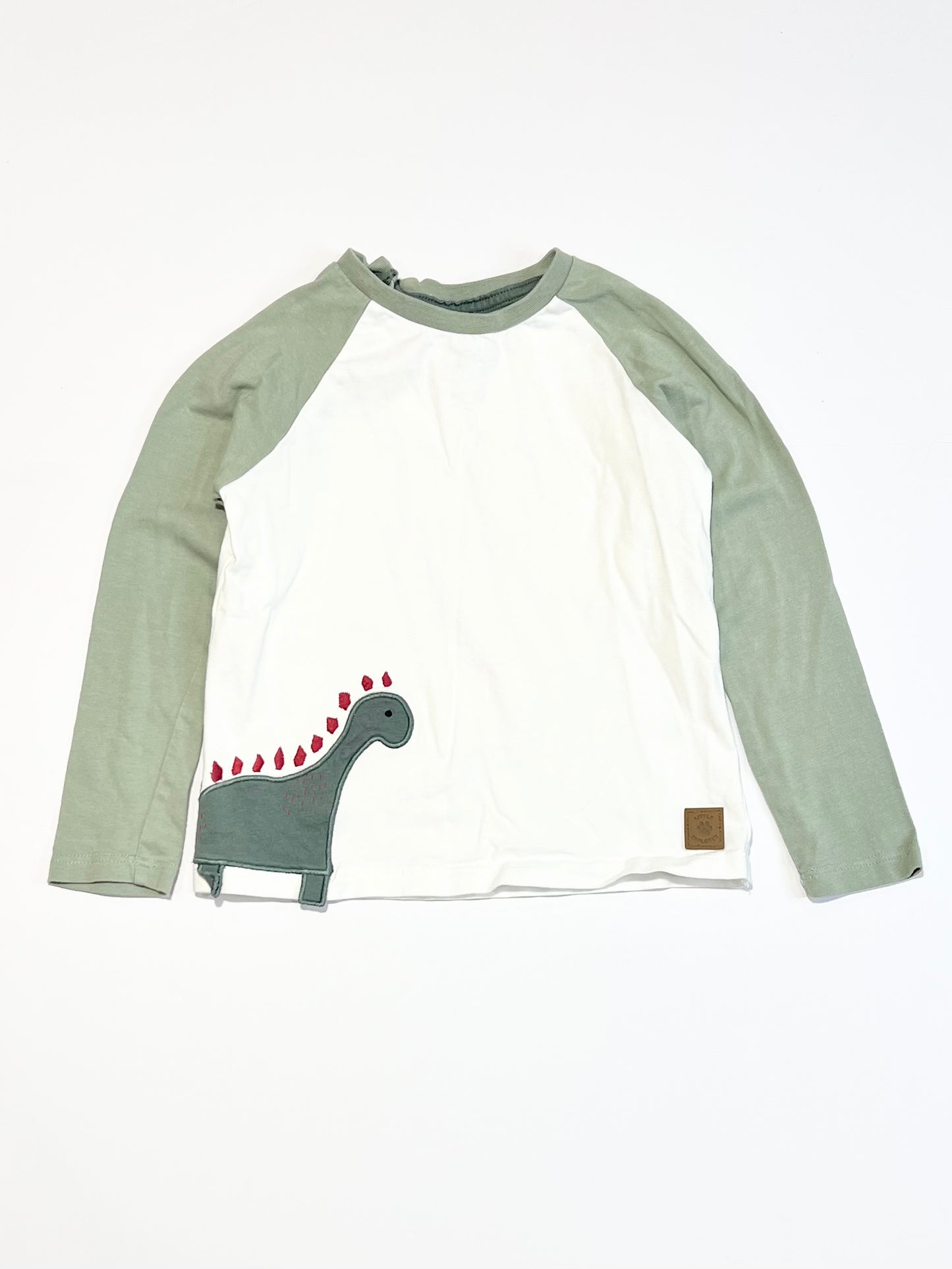 Green dino top - Size 2