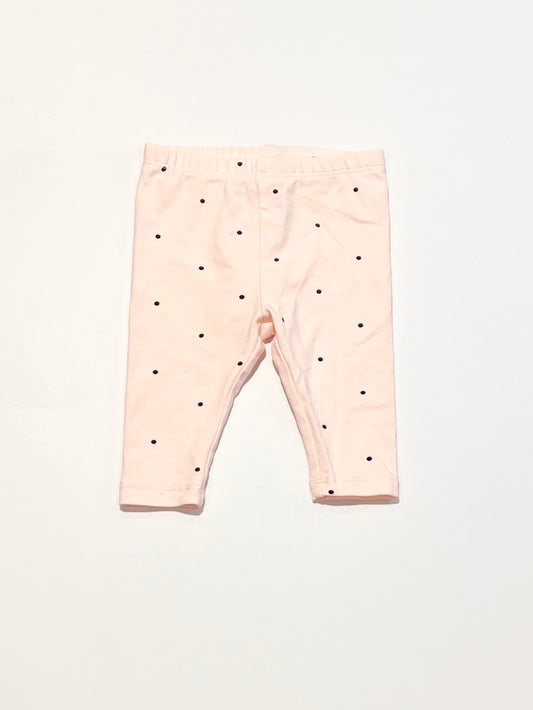 Pink spotty leggings - Size 000