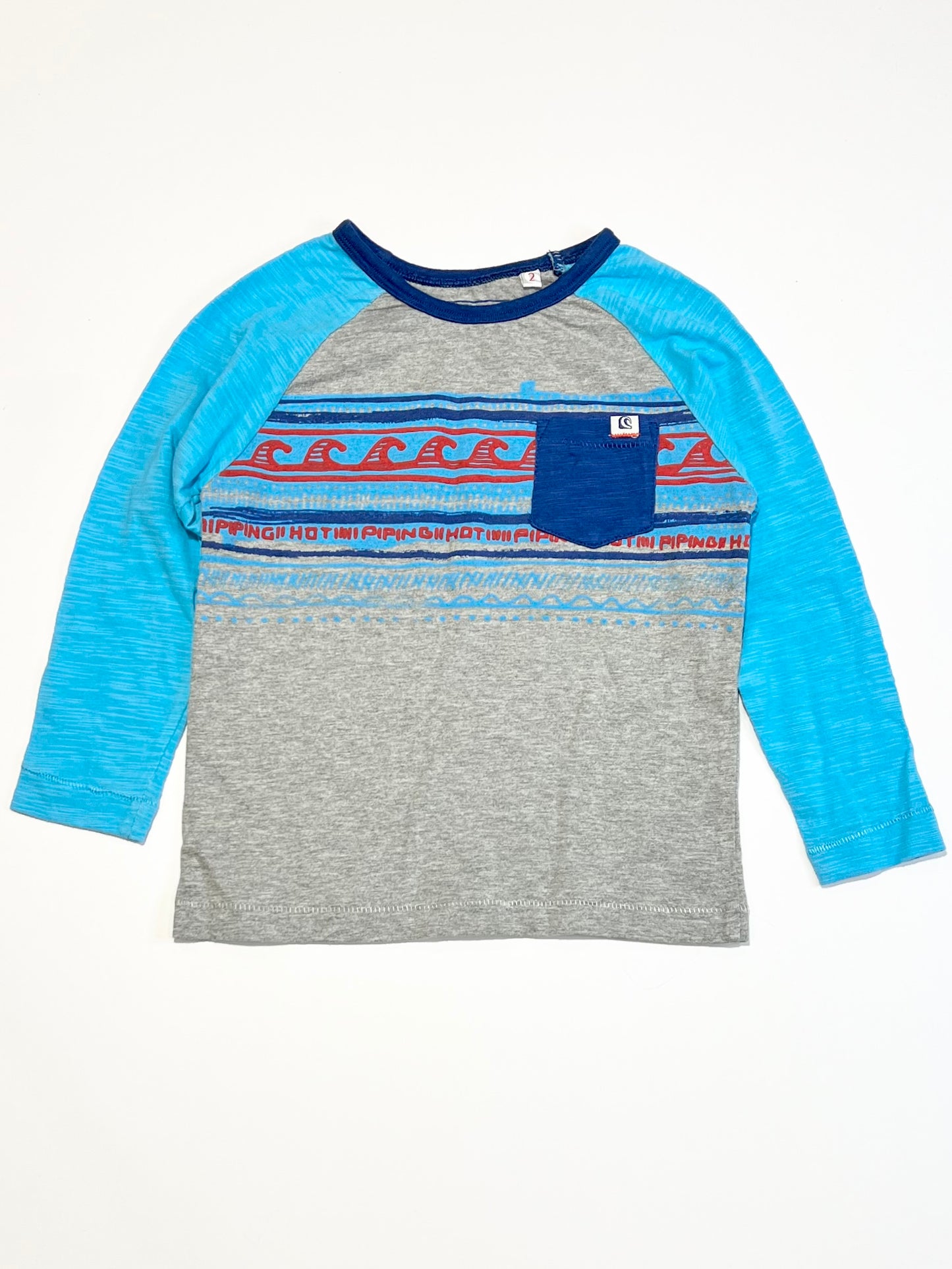 Blue waves top - Size 2