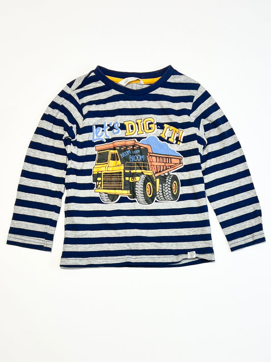 Striped dump truck top - Size 2