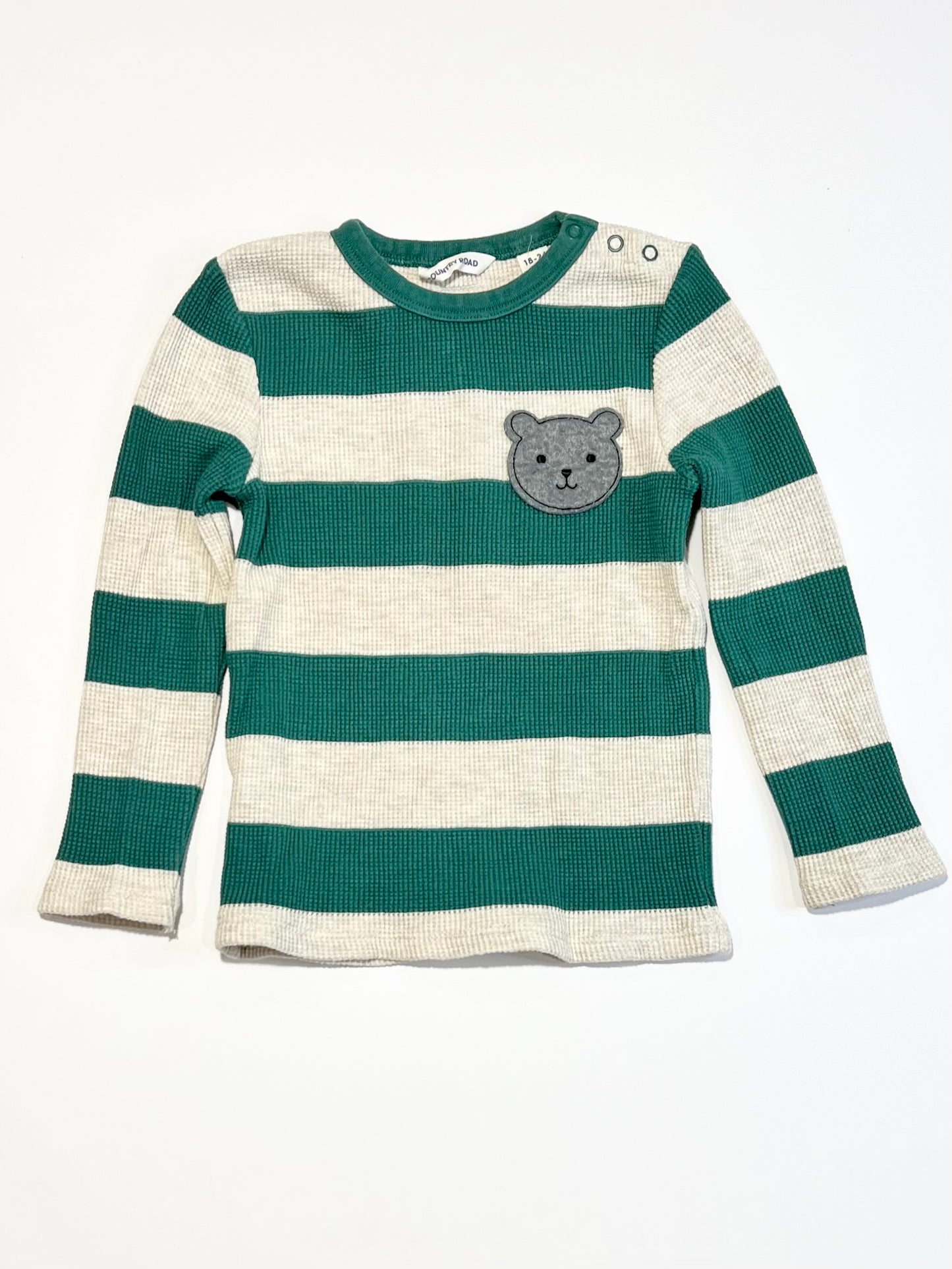 Striped waffle top - Size 2