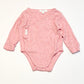 Pink cross-over bodysuit - Size 000