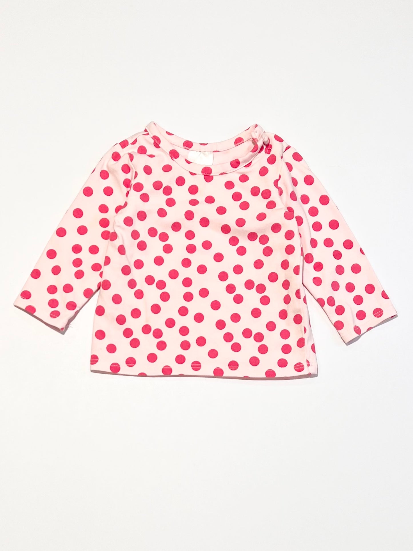 Pink spotty top - Size 000