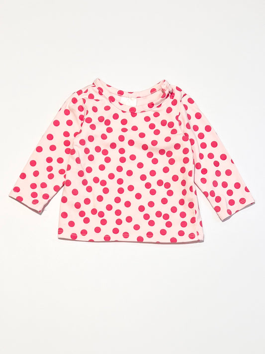 Pink spotty top - Size 000