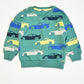 Green cars sweater - Size 2-3