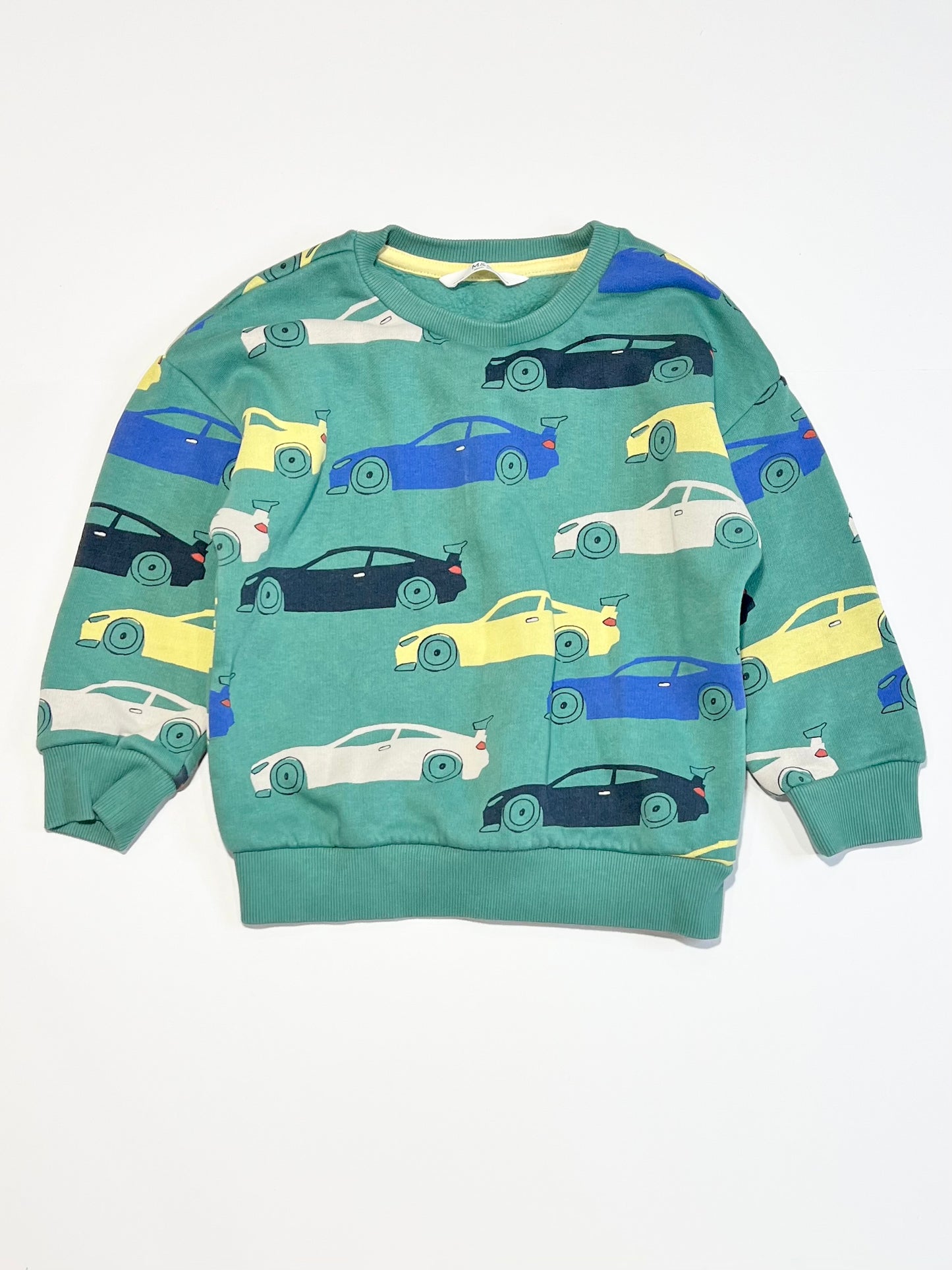 Green cars sweater - Size 2-3