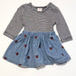 Striped ladybug dress - Size 000