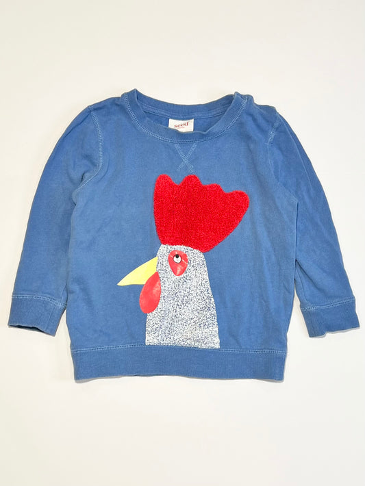 Blue rooster sweater - Size 2