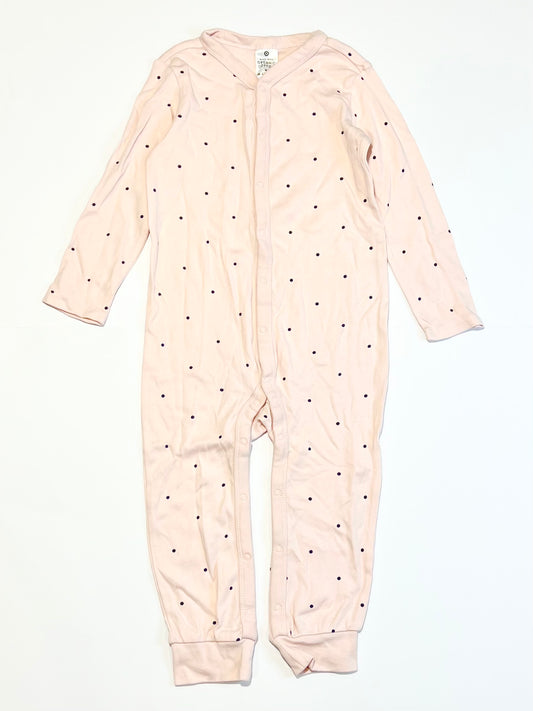 Pink spotty onesie - Size 2