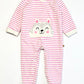 Striped fleece onesie - Size 2