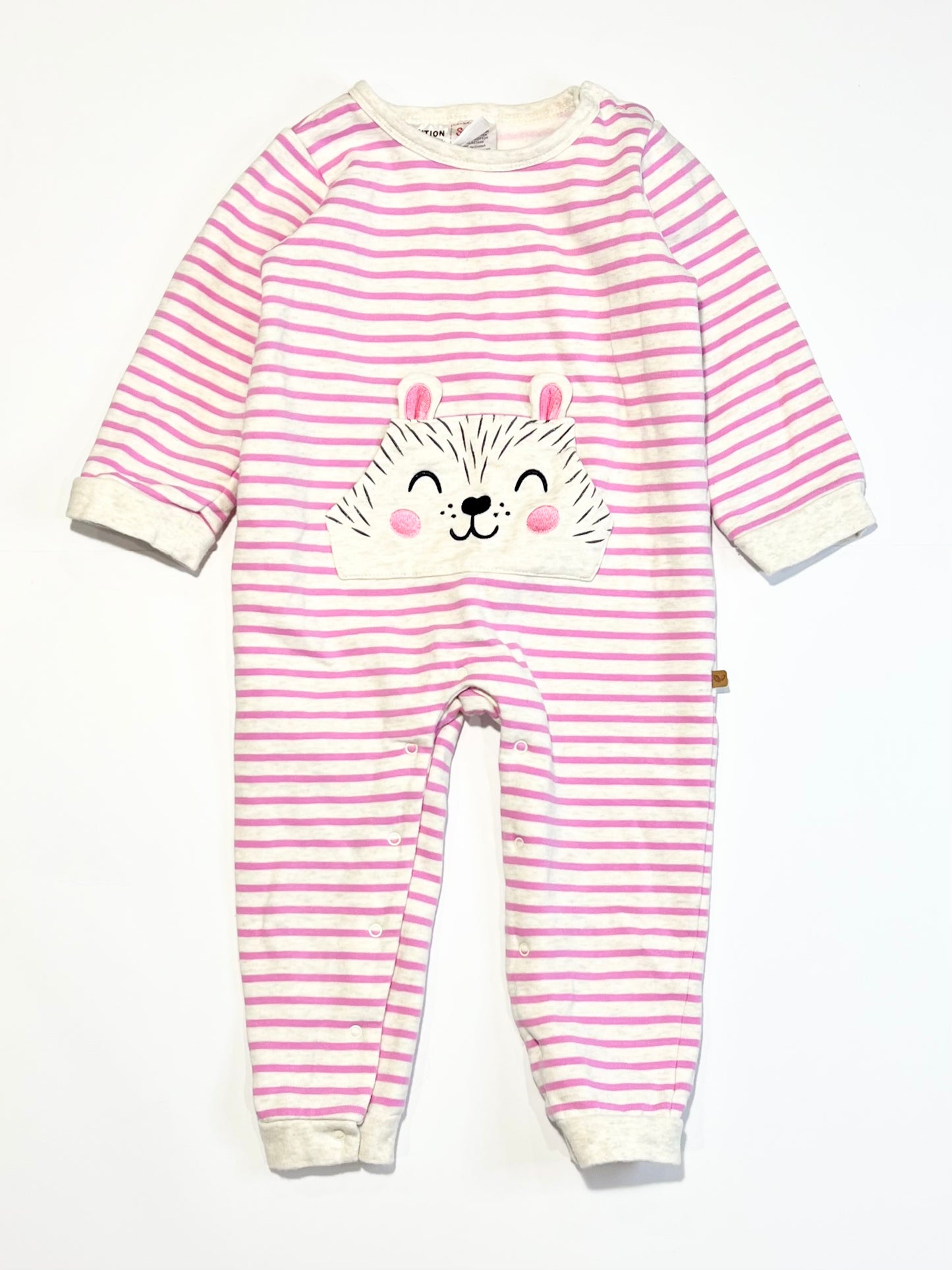 Striped fleece onesie - Size 2