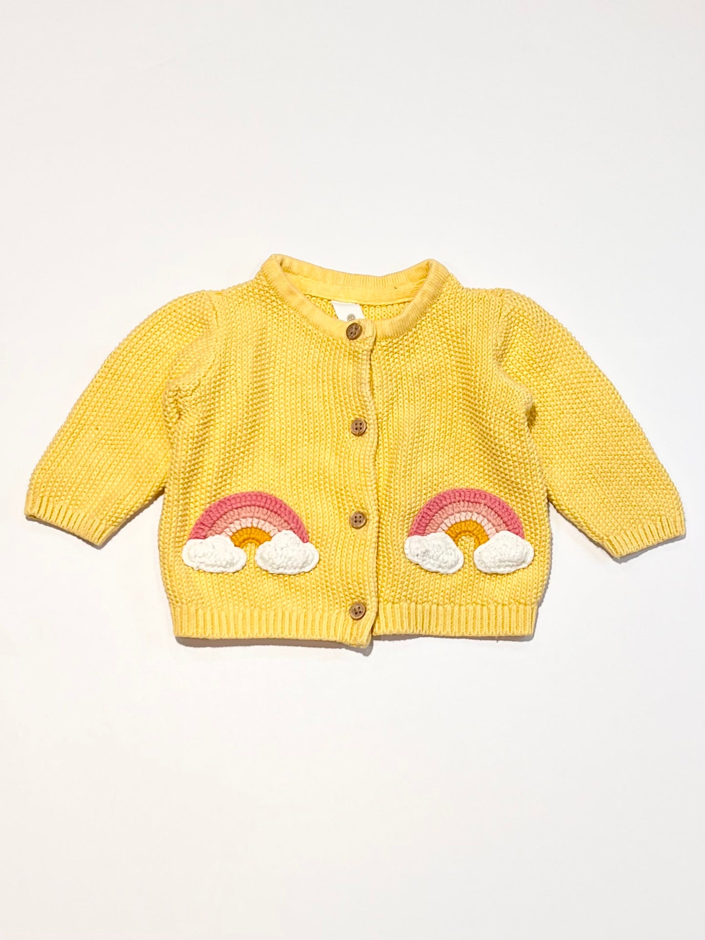 Yellow rainbows cardigan - Size 000