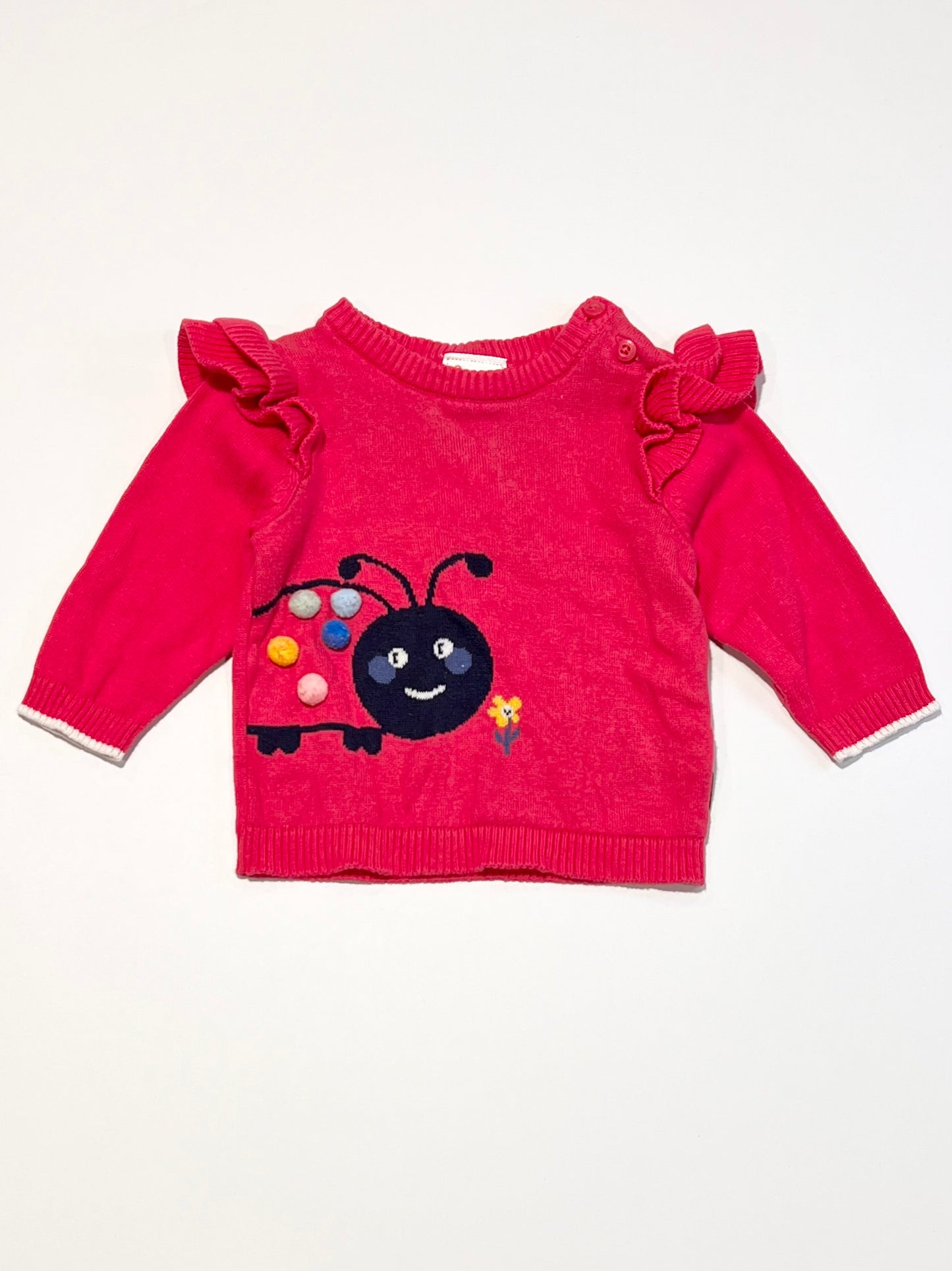 Pink ladybug jumper - Size 000