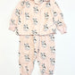 Pink flannelette pyjamas - Size 2