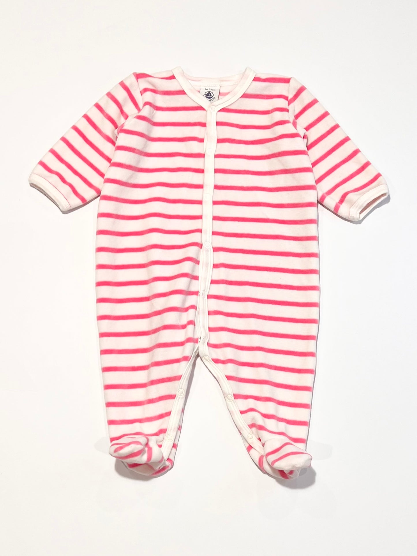 Striped velour onesie - Size 000