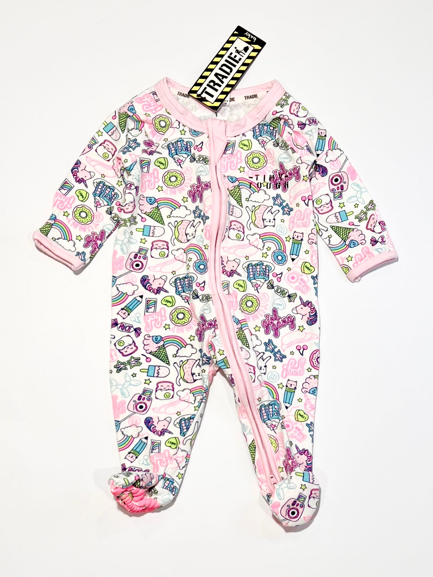 Girl gang zip onesie brand new - Size 000
