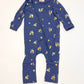 Blue floral zip onesie - Size 000