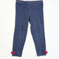 Navy bow leggings - Size 2