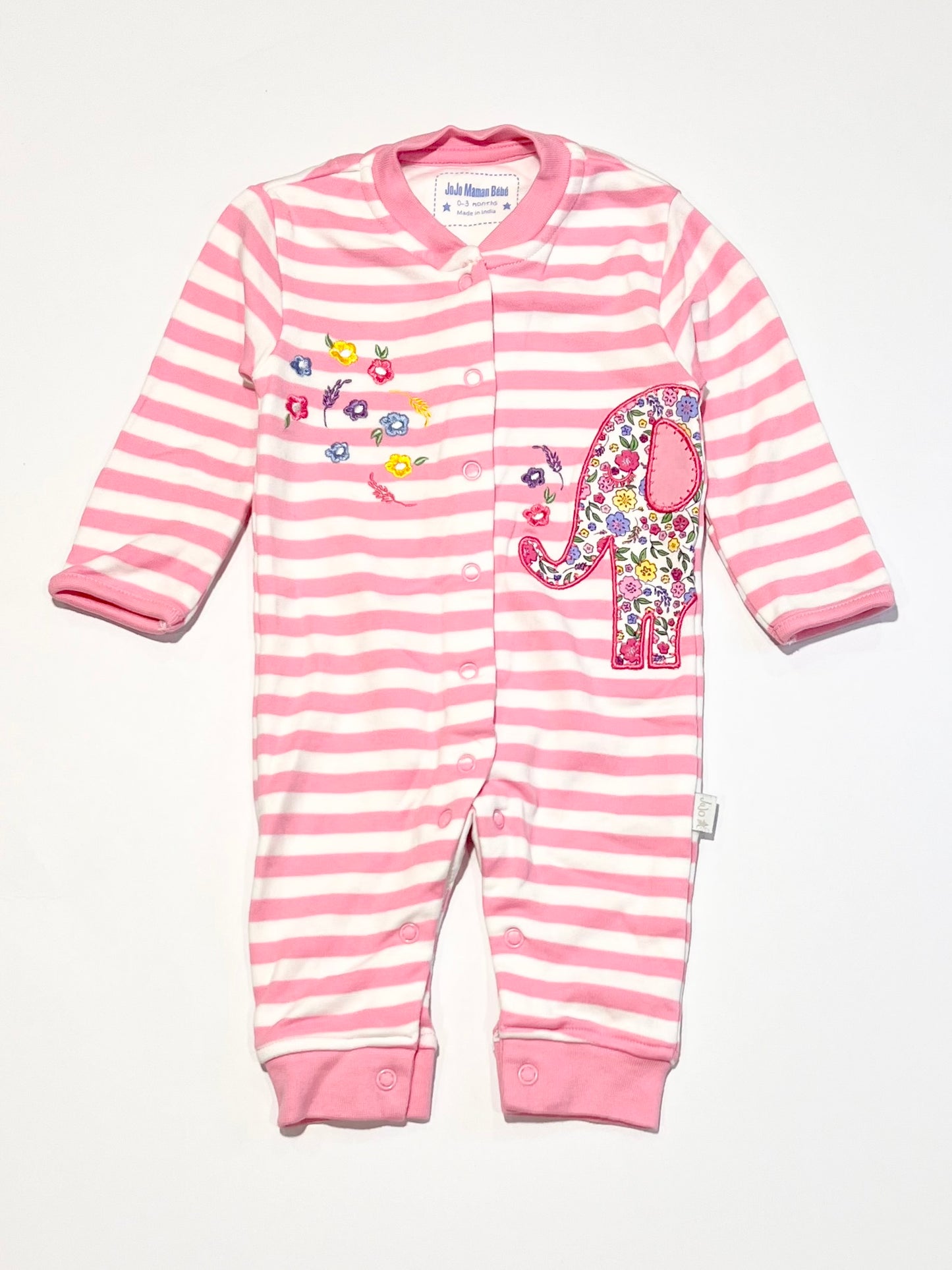 Striped elephant onesie - Size 000