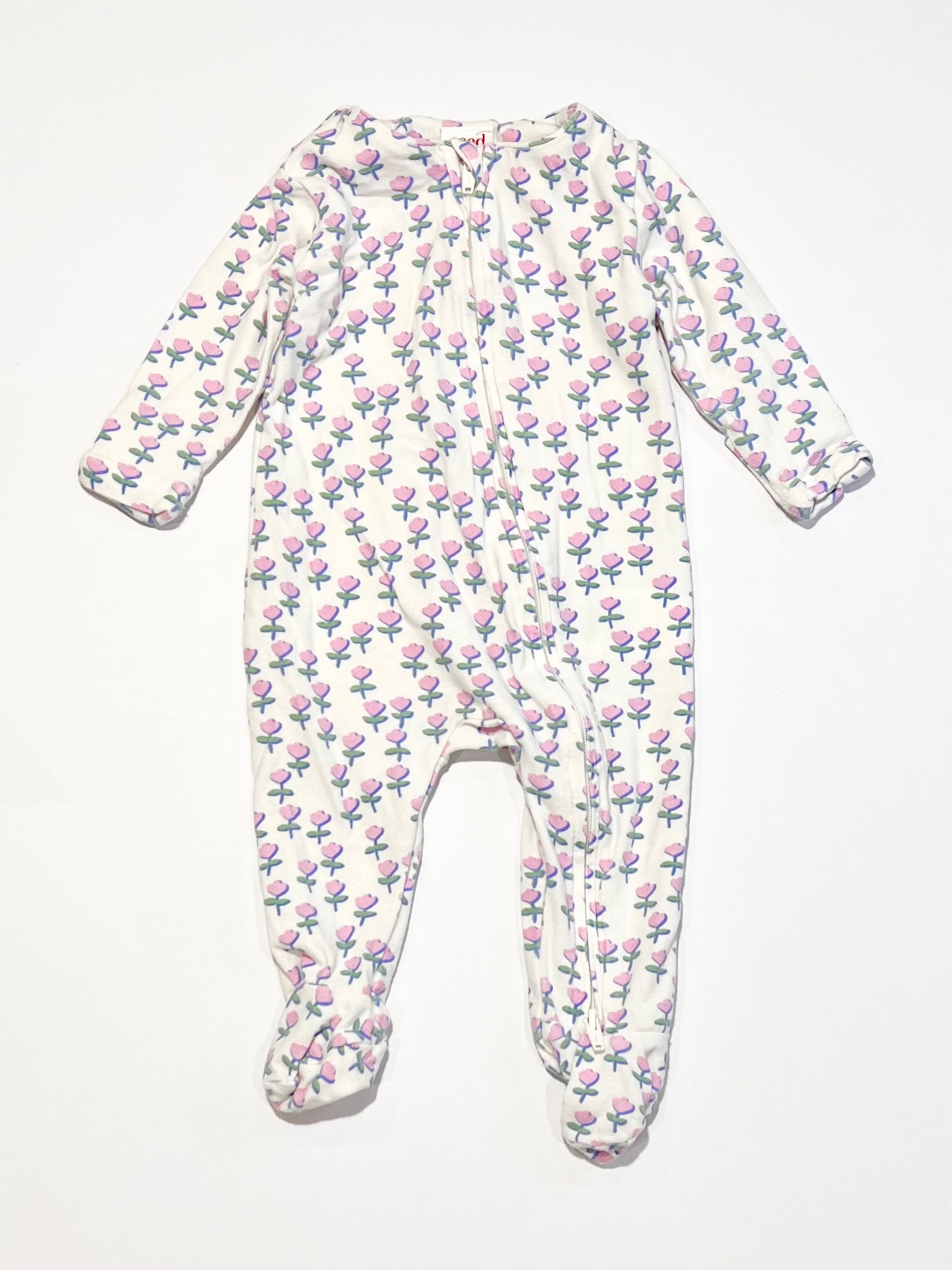Floral zip onesie - Size 000