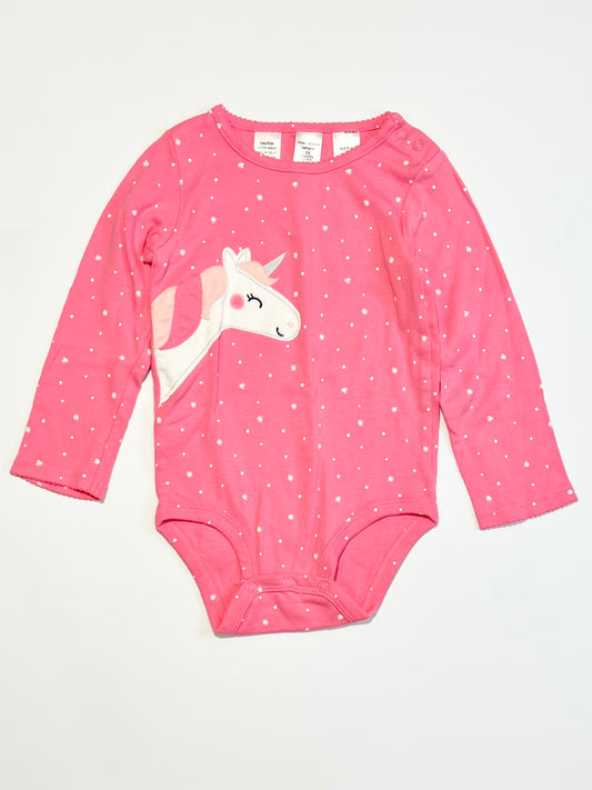 Pink unicorn bodysuit - Size 2