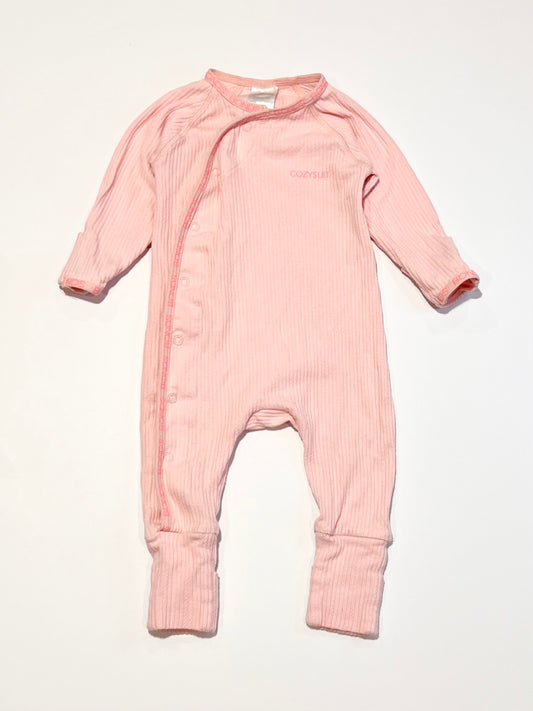Pink ribbed Cosysuit - Size 000