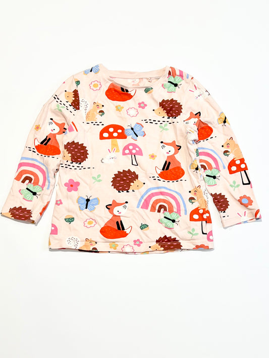 Pink animals top - Size 2-3