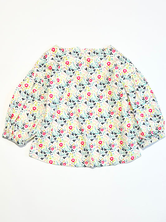 Floral cotton top - Size 2-3