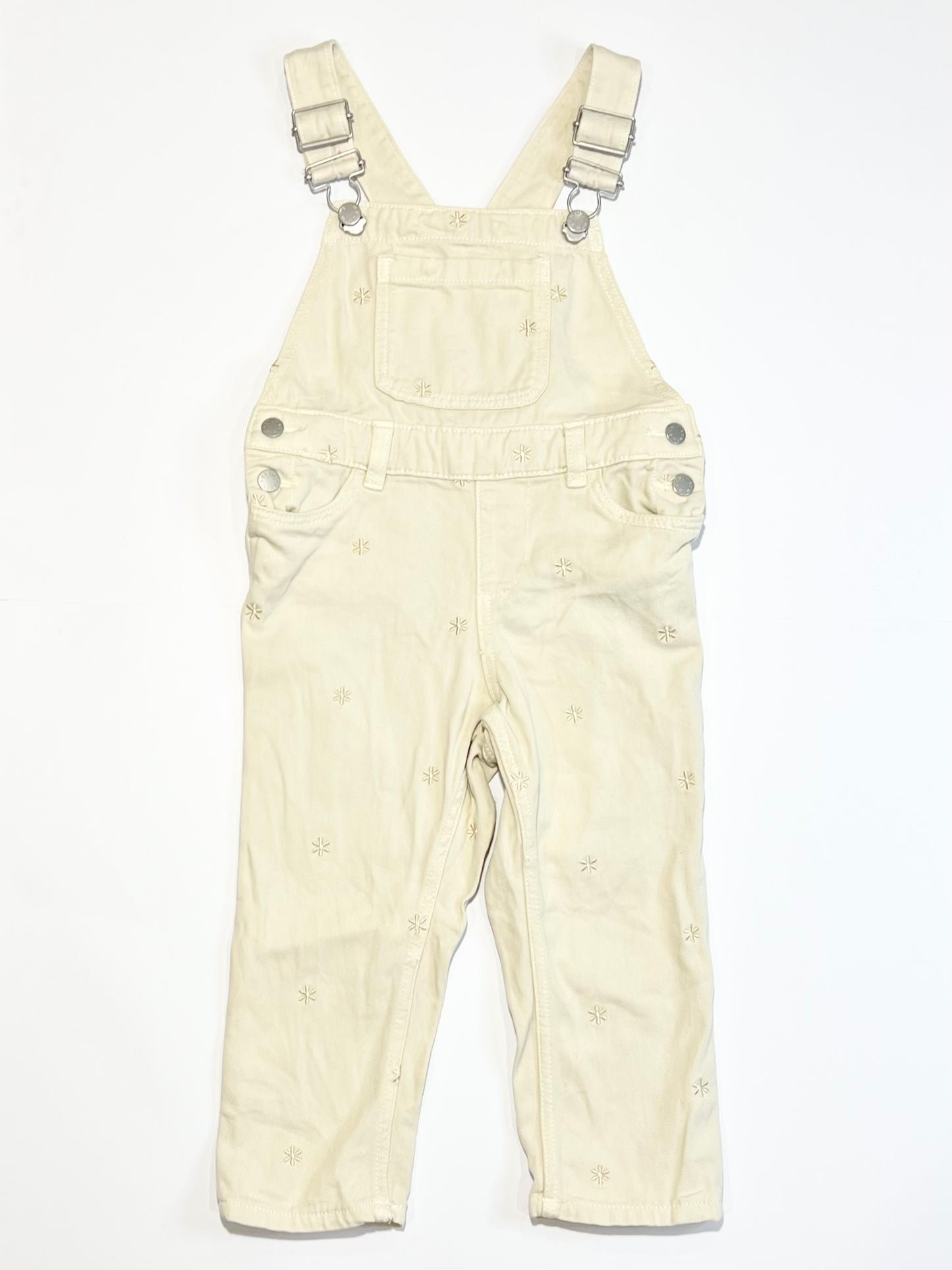 Floral embroidered overalls - Size 2