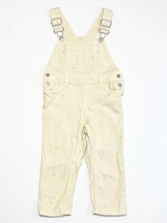 Floral embroidered overalls - Size 2