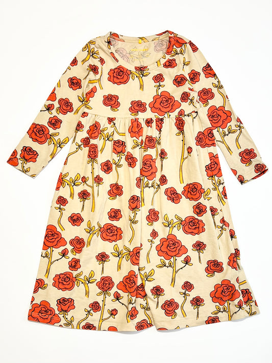 Roses jersey dress - Size 2-3