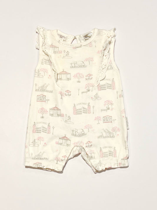 Ribbed zoo romper - Size 000