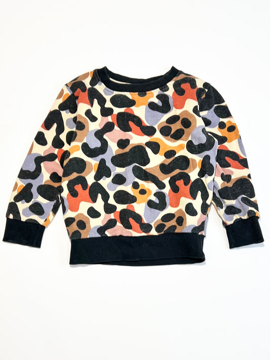 Animal print sweater- Size 2-3