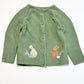 Green bunny cardigan - Size 2-3