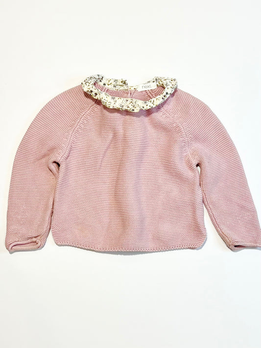 Ruffle collared knit jumper - Size 2