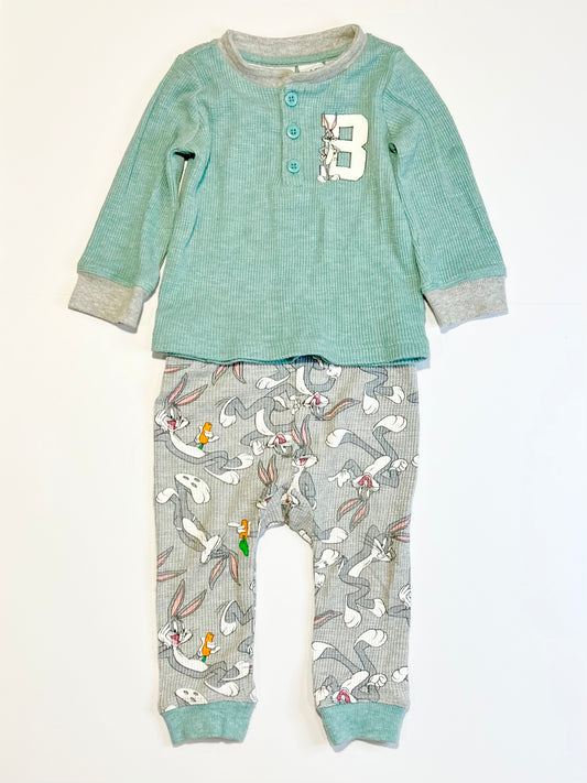 Bugs Bunny waffle pyjamas - Size 1