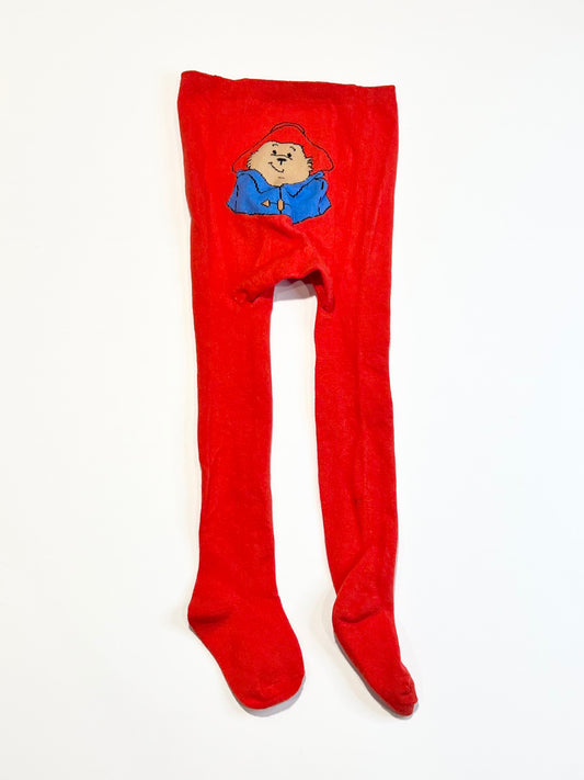 Red Paddington tights - Size 1