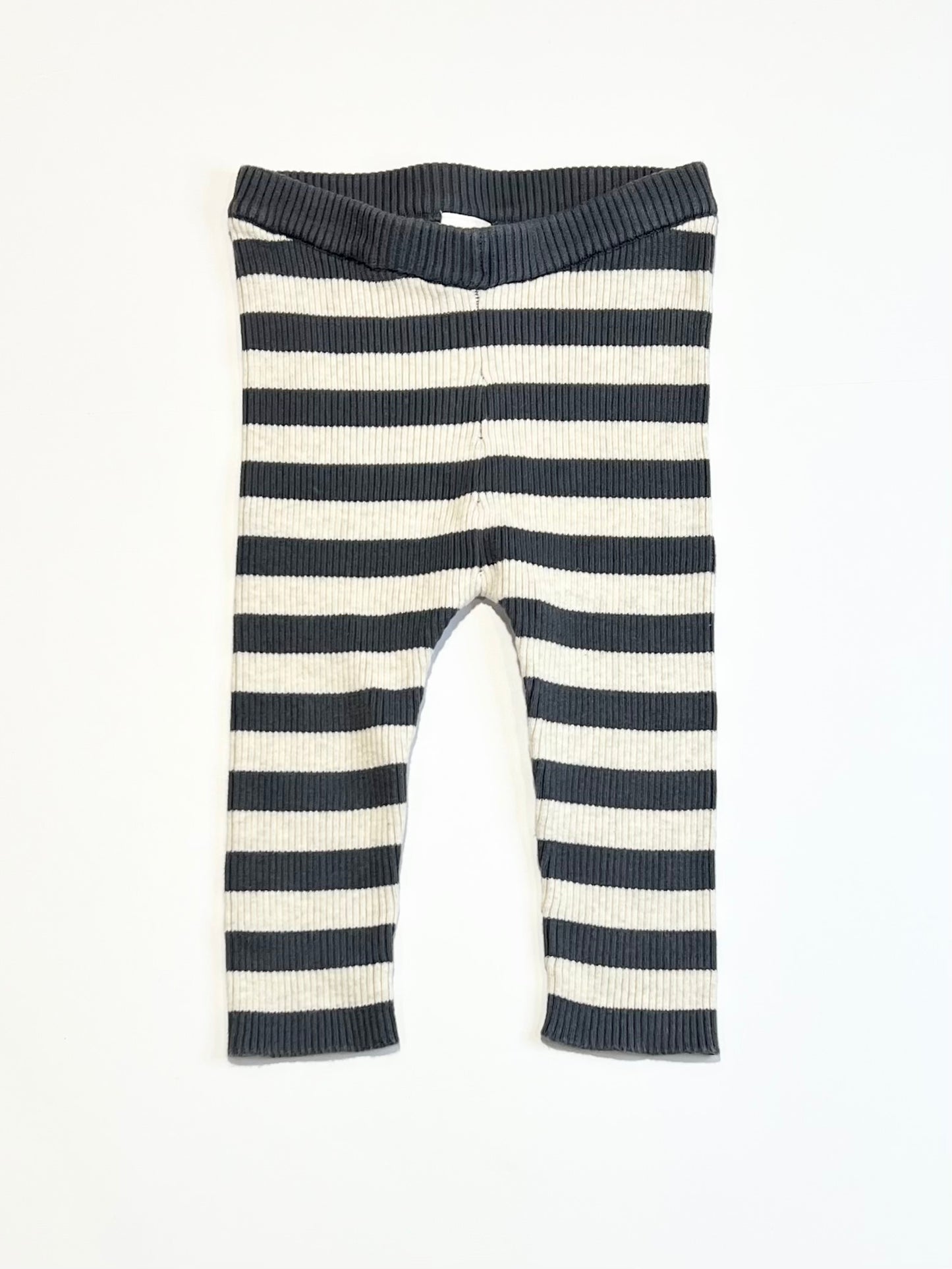 Striped ribbed knit pants - Size 1