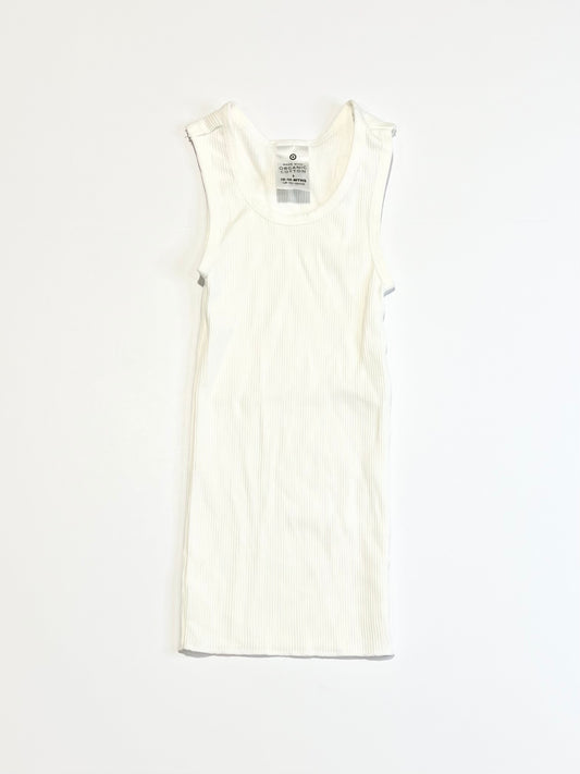 White ribbed singlet - Size 1