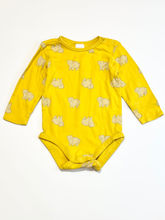 Yellow bears bodysuit - Size 1