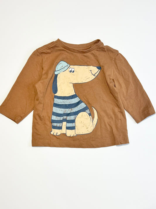 Brown dog top - Size 1