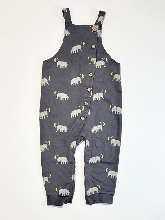 Grey elephant overalls - Size 1