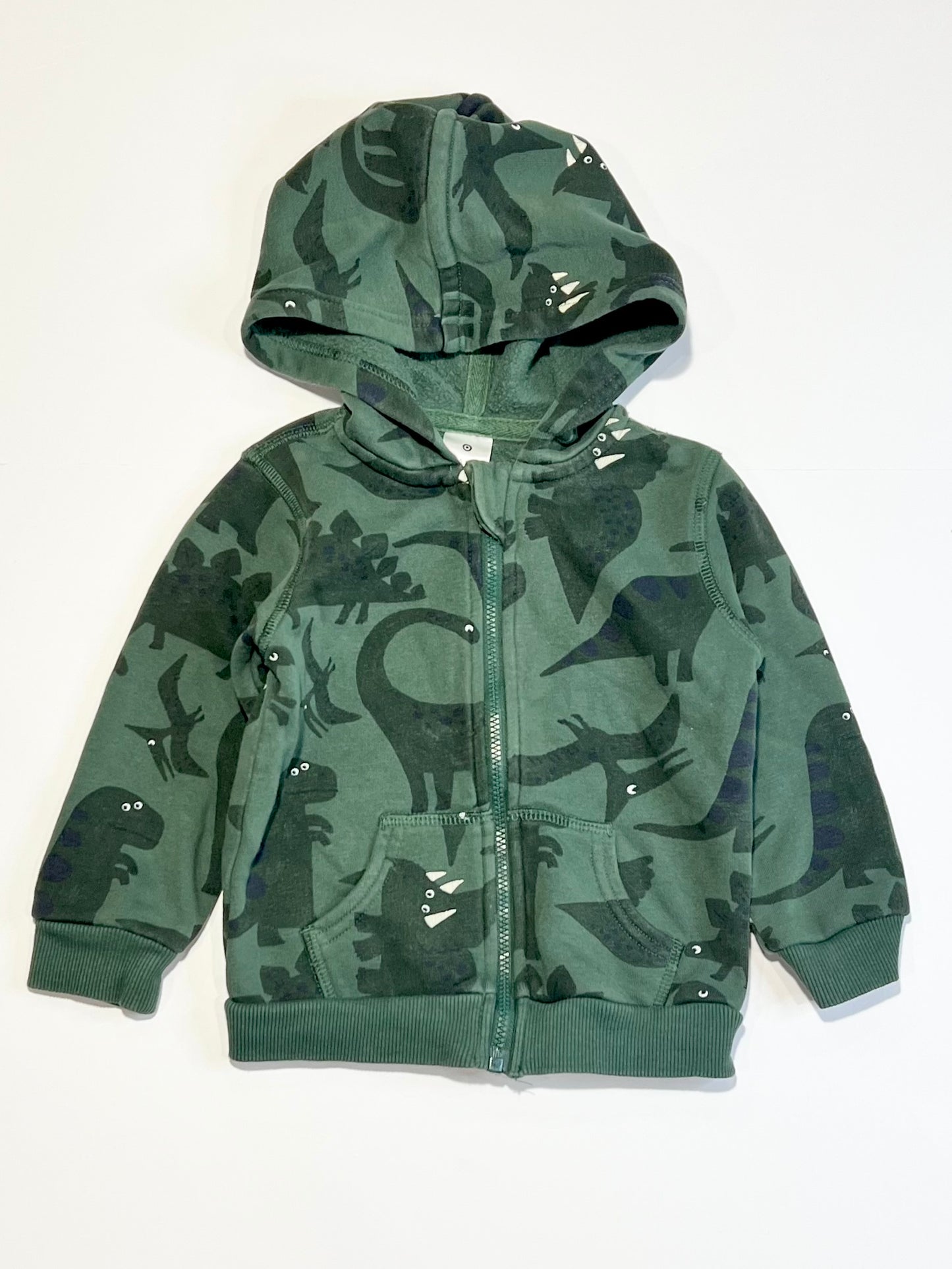 Green dinos zip hoodie - Size 1